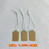 En stock etiqueta de papel kraft en blanco con cordón elástico etiqueta colgante tarjeta colgante etiqueta de precio de joyería