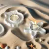 Zongbo Silicona DIY Pegamento de Cristal Resina Yeso Estrella de Mar Concha Pez Pequeño Portavelas Serie Océano Molde de Silicona