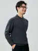 Suéter de cachemira 100% pura para hombre con cuello polo, suéter de punto pullover de manga larga, camisa base lisa color sólido para negocios casual