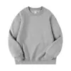 Sudadera de Vellón de Zorro Plateado Engrosada de 500G, Otoño e Invierno Cálida con Forro de Vellón Unisex Color Sólido Corte Holgado Cuello Redondo