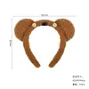 Linda Diadema de Oso Abeja Winnie the Pooh Felpa Cara de Niña Diadema para Lavado Facial Dibujos Animados Orejas de Oso Amarillo Diadema de Animal