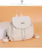 Mochila casual de gran capacidad con cierre de cordón, diseño de bloques de color, ligera, simple, adecuada para ir al trabajo y viajar, hecha de nailon, moderna