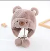 Gorros Infantiles con Orejas Móviles, Bufanda y Gorro de Felpa de Invierno Integrados, Gorro Cortavientos y Cálido con Protección para Orejas de Bebé para Niños y Niñas