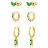 Pendientes geométricos de moda europea y americana, pendientes de nicho de moda, pendientes que combinan con todo, pendientes de traje, pendientes de tres piezas