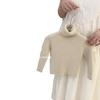 Suéter de cuello alto para niños, suéter grueso de invierno, suéter de punto para niños y niñas, parte superior interior suave y cálida.