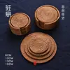 Set de 4 Posavasos Redondos de Ratán Vietnamita Tejidos a Mano para Taza de Té, Tazón, Mesa de Café, Mesa de Comedor, Set de Té al por Mayor