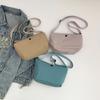 Bolsa de ombro de pano simples europeia e americana, bolsa feminina 2024, nova mochila pequena para casal, masculina e feminina, bolsa casual de lona crossbody
