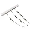 Riel colgante para cuadros con polea de aleación de aluminio sin taladro, montaje superior para exposiciones de galería, riel de suspensión de cable de acero ajustable