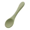 Cuchara Suave de Silicona para Bebé Entrenamiento para que el Bebé Aprenda a Comer Alimentos Cuchara Tenedor Especial Complementaria para Recién Nacidos Alimentación de Agua Arroz Pasta de Fideos