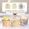 Porta Cupcakes Medianos Horneado Casero Pastel Resistente a Alta Temperatura Desechables de Papel Lindos Dibujos Animados Taza para Muffin Paquete de 50