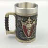 Comércio exterior atacado transfronteiriço quente europeu e americano aço inoxidável caneca de cerveja caneca personalidade criativa medieval taça de vinho
