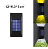 Lâmpada de Parede Solar LED Impermeável para Exterior Mais Vendida da Amazon com Luminosidade Superior e Inferior Sensor de Corpo Humano Luz Noturna Doméstica