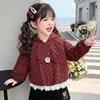 Roupas de Outono para Meninas Jaqueta 2026 Novo Estilo Coreano Menininha Blusa de Renda Jaqueta Casual Fofa Infantil Cardigan Tendência