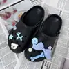 Zapatos con agujeros accesorios Hebilla de zapato DIY Flor de zapato al por mayor Decoración para parte superior Estrella de amor plateada serie Min Perla