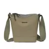 Bolso Cubo con Cremallera de Tres Capas para Mujer, Bolso de Nylon Simple y de Moda para el Trabajo, Gran Capacidad, Bolso Cruzado Ligero para Hombro