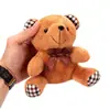 Peluche de oso de peluche con pajarita, colgante de muñeco de oso, regalo de boda, en stock, venta al por mayor, transfronterizo