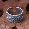 Anillo de plata de ley 999 Tiandao recompensa Sutra del Corazón teñido de negro artesanía de plata tailandesa vintage significado regalo