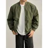 Chaqueta cortavientos de moda estilo americano para exteriores, nuevo modelo primavera/otoño, fácil de cuidar, no necesita planchado, chaqueta tipo béisbol con manga raglán para hombre, versátil