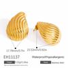 Aretes de Perlas de Acero Inoxidable Transfronterizos Estilo Ins Lujo Accesible Joyería de Alta Gama Chapado en Oro de 18K Aretes Inoxidables para Mujer
