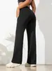 Pantalones Casuales de Pierna Ancha con Cintura Plana Estilo Europeo y Americano para Mujer, Pantalones Largos Casuales de Caída Suelta, Venta al por Mayor Transfronteriza, Soporta Dropshipping