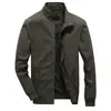 Chaqueta Htn de Algodón Puro con Cuello Alto para Hombre 2026 Primavera y Otoño Ropa de Trabajo Abrigo Engrosado con Forro de Forro Polar para Hombres de Mediana Edad y Mayores