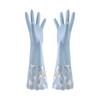 Guantes para el Hogar al por Mayor Cocina Limpieza Lavar Platos Impermeables Duraderos Látex Extendidos Moda Antideslizantes PVC Guantes