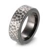 Anillo Minimalista Personalizado Qixiang Jewelry Moda Coreana Dongdaemun Anillo Liso Ranurado de 8 mm para Hombre Acero de Titanio