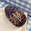 Presilha de Cabelo Amazon Transfronteiriça Nova Presilha Plana Oval em Formato de Diamante Presilha de Bico de Pato Presilha de Tubarão para Parte de Trás da Cabeça Acessórios de Cabelo para Mulheres