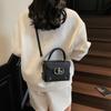Bolso Pequeño de Color Contrastante Texturizado para Mujer 2025 Nuevo Bolso de Mujer Popular Moda Versátil Bolso Cruzado de Moda Bolso Cuadrado Pequeño de Mano