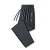 Pantalones Deportivos de Moda para Hombre, Pantalones Casuales Transpirables de Seda de Hielo, Pantalones de Pierna Recta de Color Sólido para Verano, Pantalones Jogger, Estilo Versátil de Marca de Moda para Hombre