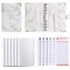 Livro A6 de Folhas Soltas de Mármore Transfronteiriço Caderno de PU com Padrão de Mármore Livro Razão de Orçamento de Caixa Personalização por Atacado