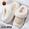 Pantuflas de Algodón Cerradas para Hombre 2026 Nuevo Invierno Interiores Hogar Felpa Cálida Suela Gruesa Antideslizante Piel Pantuflas Hombre