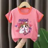 Camiseta de Algodão Puro Manga Curta Verão Novo Estilo 2026 Meninos Camiseta Bebê Desenho Animado Meninas Manga Curta Estilo Coreano Top Roupa Infantil