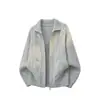NASA SOBRE Suéter Cardigan Masculino Outono Alta Qualidade Gola Lapela Zíper Casual Malha de Lã de Cordeiro Roupa de Exterior