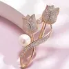 Broche Caule de Rosa de Alta Qualidade Luxo Versátil Corsage Decoração de Casaco Acessórios