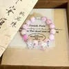 Pulsera de Mejor Amiga Más Vendida, Estilo Dulce, Rosa, Lujo Ligero, Regalo al por Mayor, Estilo Popular de Buena Relación Calidad-Precio, Puesto del Mercado Nocturno con Temática de Hadas