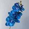 9 Phalaenopsis Impressas em 3D, Flor Simulada Toque de Cola Orquídea Decoração Arranjo de Flores de Casamento Estilo Show Azul Interestelar