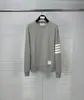 Venta Directa de Fábrica Tb Sudadera con Capucha y Cremallera Tejida a Rayas de Color Clásico para Primavera y Otoño para Hombres y Mujeres, Estilo a Juego para Parejas de Manga Larga