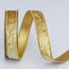 Fita de flanela com fundo dourado de Natal, fita decorativa, laço superior para pendurar na árvore de Natal, presente DIY feito à mão, transfronteiriço, face única