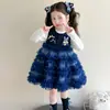 Vestido de Niña Judy Conejo Policía Princesa 2026 Nuevo Otoño Vestido Infantil Malla Falda de Pastel Primavera Otoño