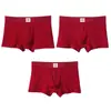 Calzoncillos tipo bóxer de algodón rojo para hombre, talla grande, 10A Antibacteriano, Algodón Puro, para el Año del Zodiaco