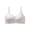 Lencería de Encaje Floral Dulce de Algodón Puro para Mujer, Talla Pequeña, Push-up, Fina, Sin Aros, Cómoda, Transpirable, Sin Costuras, Sujetador para Chica Joven