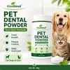 KineShineX Pó para Limpeza Dental de Pets 50g, Pó Universal para Higiene Bucal para Gatos e Cães, Misturar com a Comida para Hálito Fresco