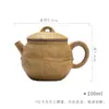 Bule de Cerâmica Rústica Estilo Wabi-Sabi das Dinastias Tang e Song, Conjunto de Chá Kung Fu para Uso Doméstico, Bule para Preparo de Chá com Filtro de Furo Esférico, Bule Japonês de Argila Estilo Antigo para Segurar na Mão