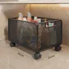 Estante de almacenamiento debajo del mueble del baño, carrito de baño, cesta de almacenamiento para detergente y polvo de lavandería, cesta para ropa sucia debajo del lavabo