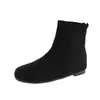 Botas femininas estilo Martin de couro sintético, botins elásticos, novas botas de corte justo para outono e inverno, botas de estilo francês com salto interno para aumentar a altura, estilo emagrecedor 2026