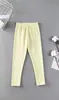 Suministro Transfronterizo de Leggings de Algodón Puro Color Caramelo para Niñas para Primavera y Verano Estilo Coreano Elásticos Color Puro Pantalones Nueve Puntos