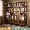 Nova prateleira de exposição estilo chinês para salas de chá, rack de armazenamento de chá, armário de chá não feito de madeira maciça, prateleira de armazenamento, prateleira de exposição divisória