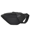 Riñonera Casual de Nailon, Bolsa de Cintura con Correa Ajustable y Compartimentos con Doble Cremallera para Deportes, Compras, Festivales, Actividades al Aire Libre