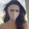 Agujero de hielo protección ocular sin costuras máscara solar de seda helada para mujer 3D tridimensional parasol protección UV cara completa máscara de verano